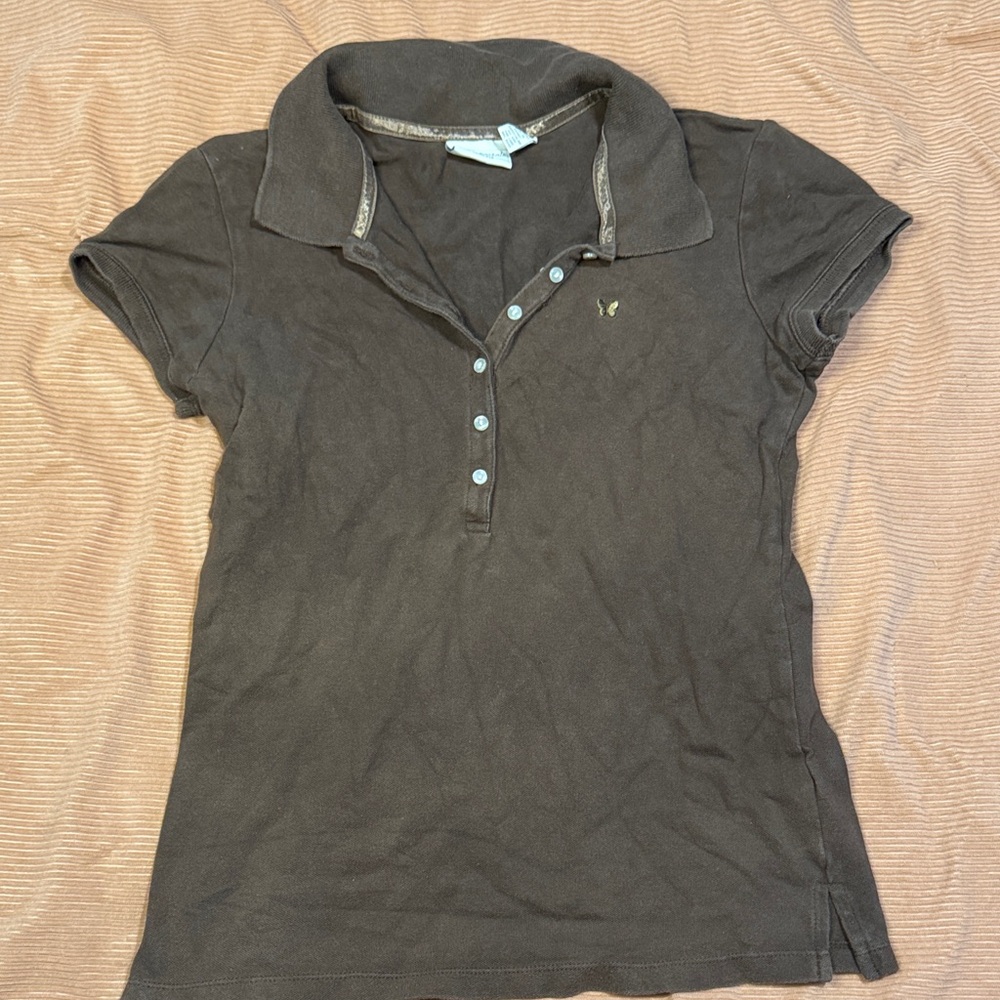 Vintage Aeropostale Dark Brown Button Down Shirt